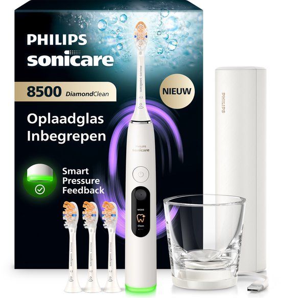 Philips Sonicare DiamondClean 8500 Elektrische Tandenborstel - Wit - HX8515/11