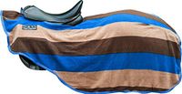 HKM Colour Stripes Exercise Sheet - Horse - Blue/Beige/Dark Brown