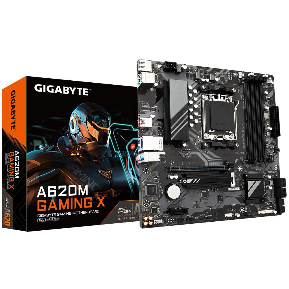 GIGABYTE A620M GAMING X Moederbord - AMD A620 - Socket AM5 - micro ATX