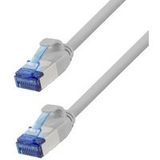 LogiLink CP5102S RJ45 Patchkabel CAT 6a S/FTP 15.00 m Grau Flammwidrig, Halogenfrei 1 St.