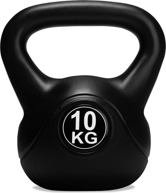VirtuFit PVC Kettlebell - 10 kg - Zwart