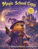 Magic School Capy: Spells & Potions Coloring Fun – 50 Magical Wizard & Fantasy Capybara Pages for Kids Ages 4-8 (Wands, Castles, and Cute Animal Wizards)