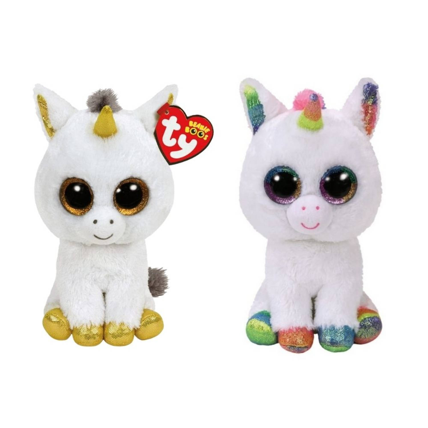 TY - Knuffel - Beanie Boo's - Pegasus Unicorn & Pixy Unicorn