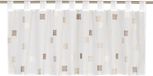 Elbersdrucke Bistro Gordijn Quadro 48x140 cm wit-bruin transparant