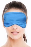 Merkloos / Sans marque Bellatio Luxe slaapmasker blauw - 2x - zacht - verstelbaar - comfortabel - voor thuis en op reis