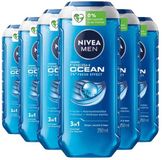 NIVEA Men Shampoo & Douchegel 3in1 Fresh Ocean - 6 x 250 ml