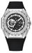 Pagani Design Montre automatique homme cuir véritable noir/argent