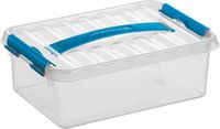 Sunware Q-line opbergbox 4L transparant blauw 30 x 20 x 10,4 cm