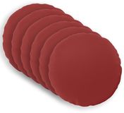 vidaXL Kussensloop 6 stuks Wijnrood Polyester Ø 30 cm