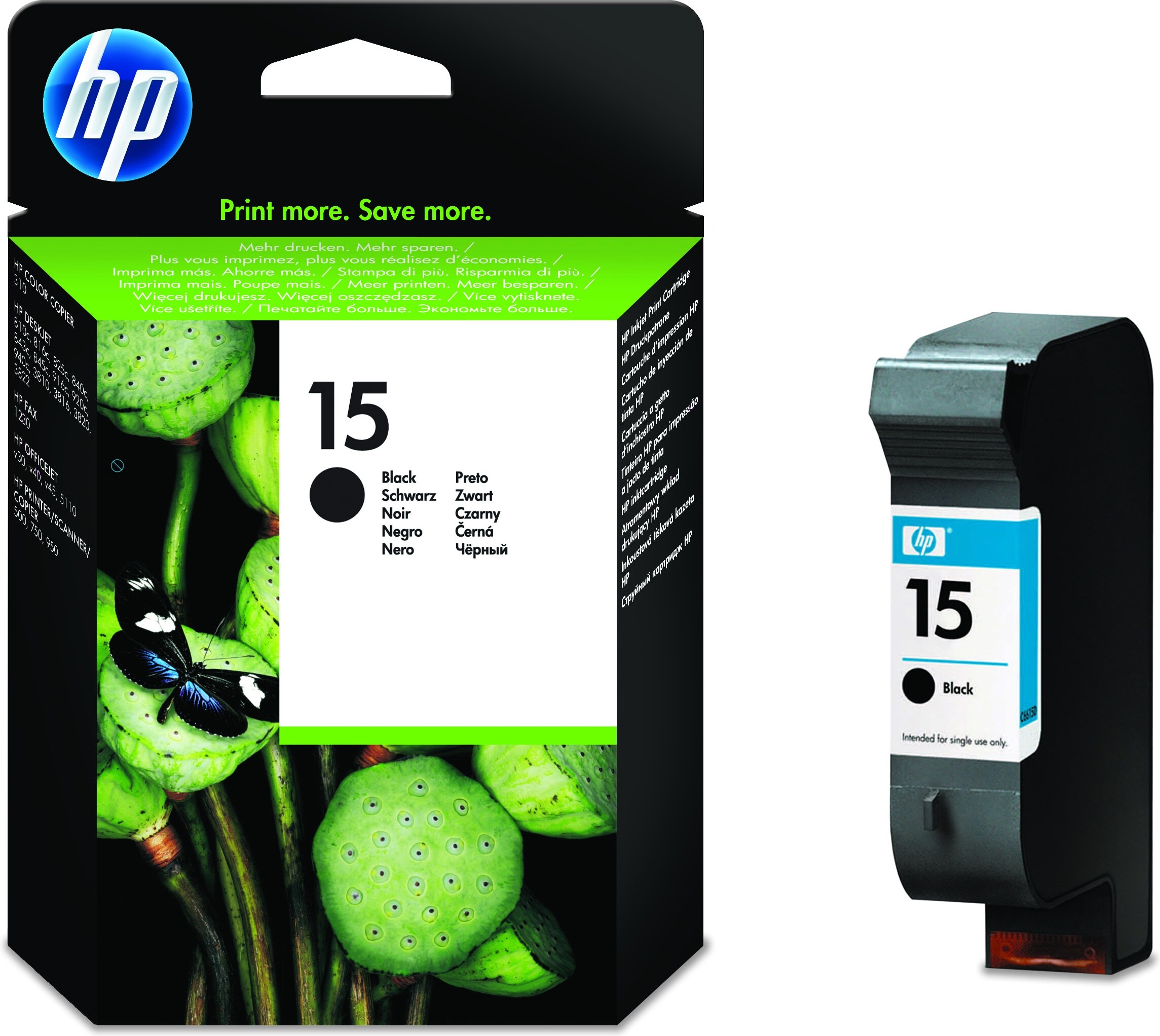 HP 15 single pack / zwart