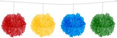Folat Meerkleurige Pompom slinger - 3 meter