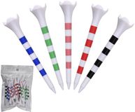 Stripe Golf Tees 83mm – 4-Punts Balsteun – Set van 20 Duurzame & Kleurrijke Plastic Tees