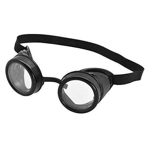 Bristol Novelty BA615 Pilot Goggles - Black Frame - One Size - Men