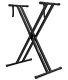 Audibax Onyx 120 Keyboardstandaard met dubbele schaar, houder voor elektronisch muziektoetsenbord, instelsysteem met kogelgewricht Easy Lock, maximale belasting 25 kg, voor toetsenborden met 61, 76 en 88 toetsen