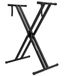 Audibax Onyx 120 Keyboardstandaard met dubbele schaar, houder voor elektronisch muziektoetsenbord, instelsysteem met kogelgewricht Easy Lock, maximale belasting 25 kg, voor toetsenborden met 61, 76 en 88 toetsen
