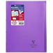 Clairefontaine 981605C Pak met 10 Geniete Schriften Koverbook Violet - 24x32 cm - 96 Pagina’s Kleine Ruitjes met Kantlijn - Wit Papier 90 g - Omslag Polypro