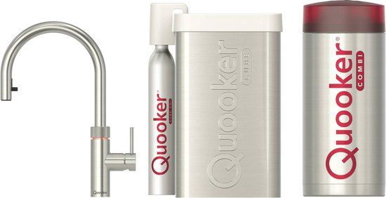Quooker Flex Kokendwaterkraan - COMBI+ boiler - CUBE reservoir - RVS - 5in1