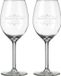 Royal Leerdam Verre à vin blanc gravé - 2 pièces