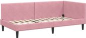 vidaXL Cadre de lit d'angle rose velours 90 x 190 cm