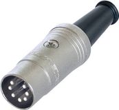 Rean NYS323 DIN-connector Stekker, recht Aantal polen: 7 Zwart 1 stuk(s)