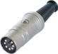 Rean NYS323 DIN-connector Stekker, recht Aantal polen: 7 Zwart 1 stuk(s)
