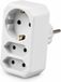 Adaptateur de prise triple - Prise multiple pour prise murale avec 1 Schuko et 2 - Prise de distribution 3500 W