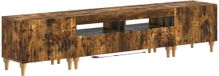 vidaXL meuble TV 3 pièces LED chêne fumé bois composite