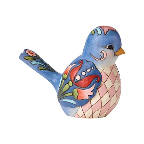 Enesco Jim Shore HWC Bluebird of Happiness Blauw Bloemenvogel Figurine 4056964 Dier Nieuw