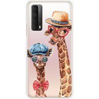 Huawei P Smart 2021 Grappige Giraf Siliconen Hoesje