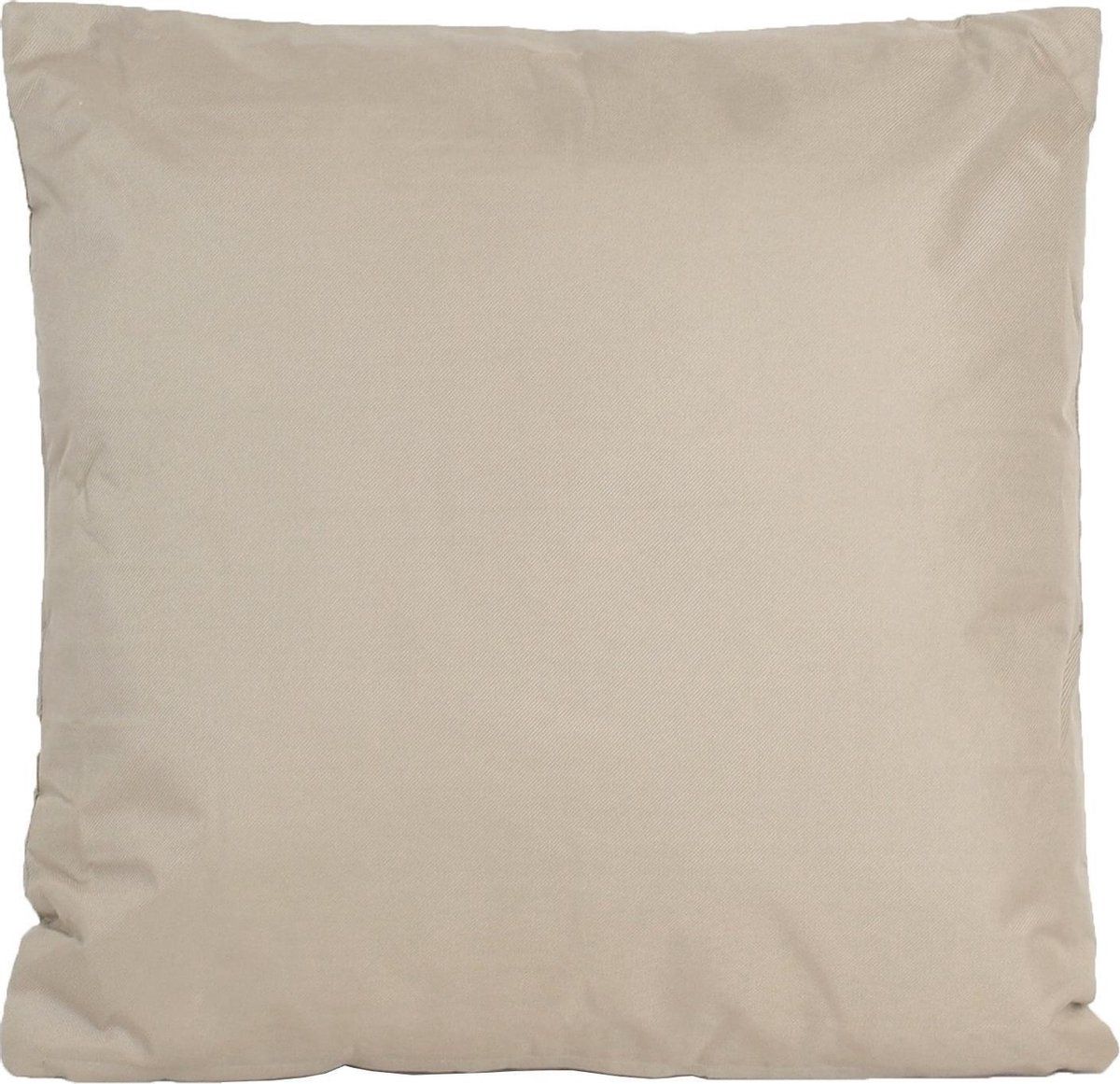 Anna's Collection Bank/Sier kussens - Taupe/Beige - 45 x 45 cm - Polyester