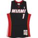 NBA Maillot de basket pour hommes Noir Jersey 2012 n° 1 Chris Bosh Miahea