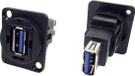 Cliff XLR-adapter USB 3.0-A-bus naar USB 3.0 A-bus Adapter, inbouw CP30205N