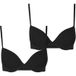 Urban Classics Basic katoenen bh (Set van 2) - Zwart