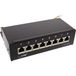 InLine Patch Panel - RJ-45 X 8 - Black, RAL 9005 (76808S)