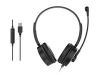 Equip 245301 Headset Bedraad Hoofdband Zwart