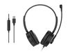 Equip 245301 Headset Bedraad Hoofdband Zwart