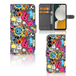 B2Ctelecom Samsung Galaxy A34 Wallet Case met Pasjes Punk Rock