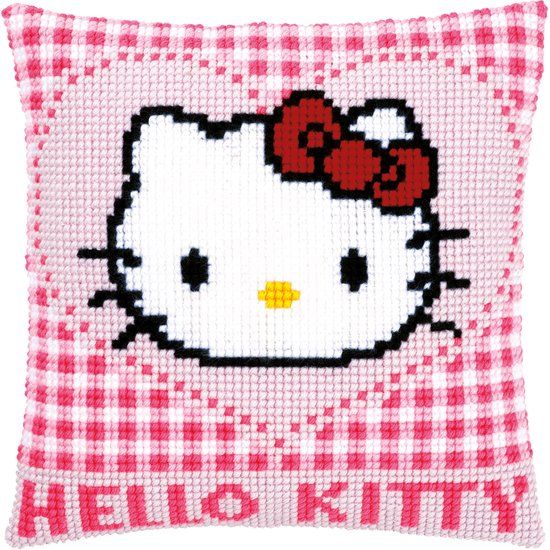 Vervaco Kruissteekkussen kit - Hello Kitty in hartje - PN-0148211