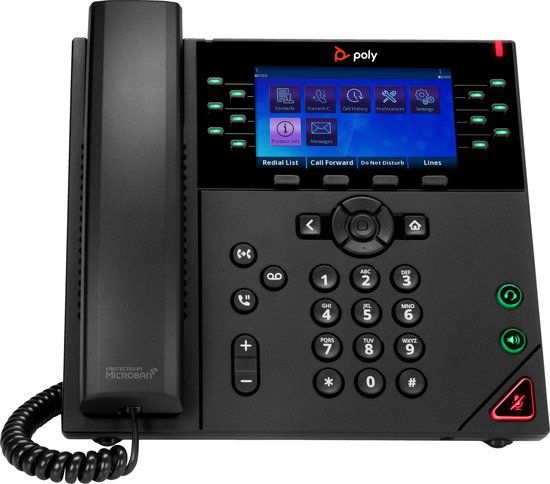 HP Poly OBi VVX 450 12-lijns IP-telefoon met PoE-ondersteuning