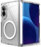 Ringke Fusion Flap Magnetic | Hoesje Geschikt voor Samsung Galaxy Z Fold 8 | Compatibel met MagSafe / Qi2 | Back Cover met Militaire Standaard | Scharnier Bescherming | Transparant