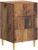 vidaXL Nachtkastje Oud hout 43 x 39,5 x 66,5 cm Bewerkt hout
