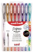 uni-ball Gelschrijver signo metallic assorti 0 5mm etui à 8st