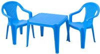 Pro Garden Kinder Tuinset - Blauw - Kunststof - Kindertafel en Stoeltje - Binnen/Buiten