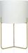 Halay Andrea House tafellamp - messing brass met witte lampenkap - 1 stuk - hoogte 50cm en diameter 30cm