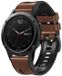 By Qubix Qubix - Geschikt voor Garmin bandje - 26mm Quickfit - Leer + Siliconen bandje - Bruin - Geschikt voor Garmin Fenix 8 / 8 Pro - 51mm