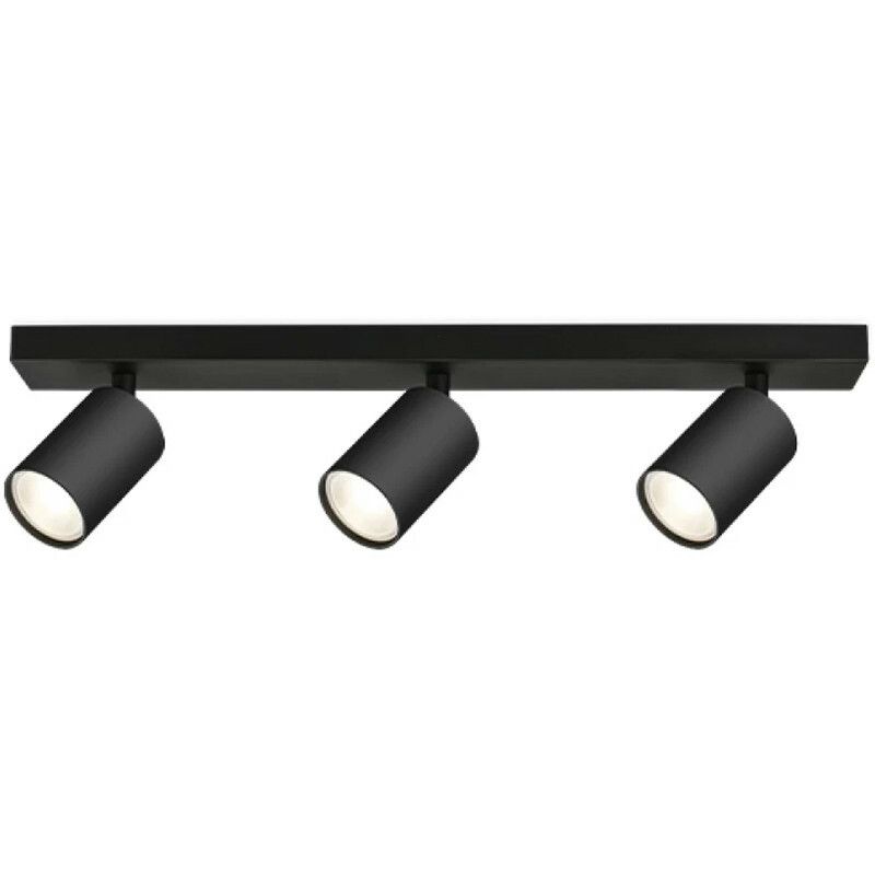 BES LED Brinton Betin Plafondspot - 3-lichts - GU10 - Rond - Mat Zwart - Aluminium - Philips CorePro 830 - 10W - Warm Wit