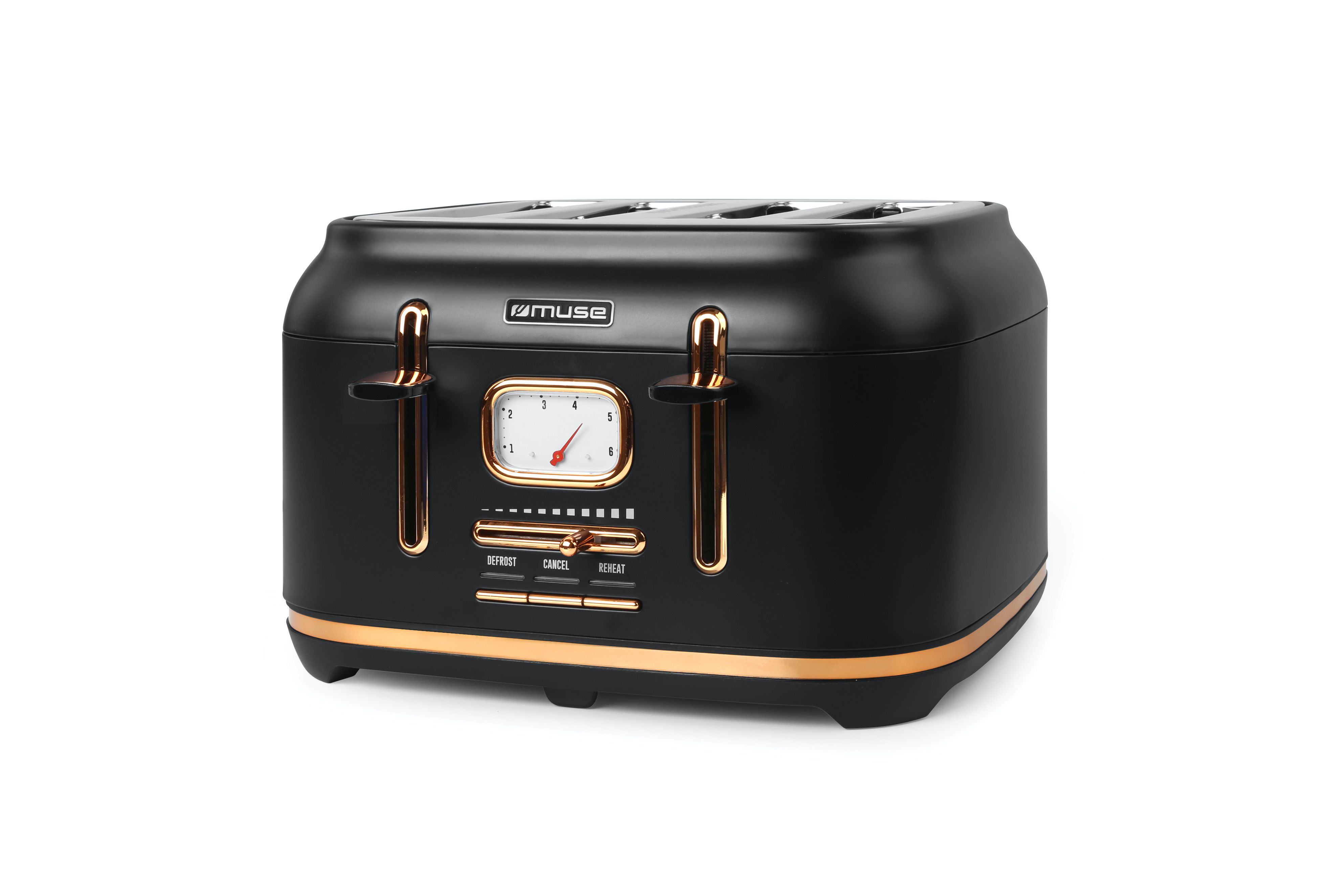 Muse MS-131 BC Broodrooster - 4 Sneetjes - 1800W - Zwart