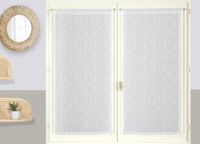 Atout Ciel 1 paar gordijnen, effen, met stangdoorvoer, klaar om op te hangen, 2 x 60 x 120 cm, wit