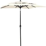 Maison Exclusive Parasol avec mât en aluminium, 3 couches, couleur sable, 2x2 mètres
