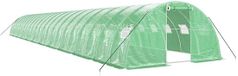 vidaXL Tuinkas met stalen frame - 88 m² - 22x4x2 m - groen